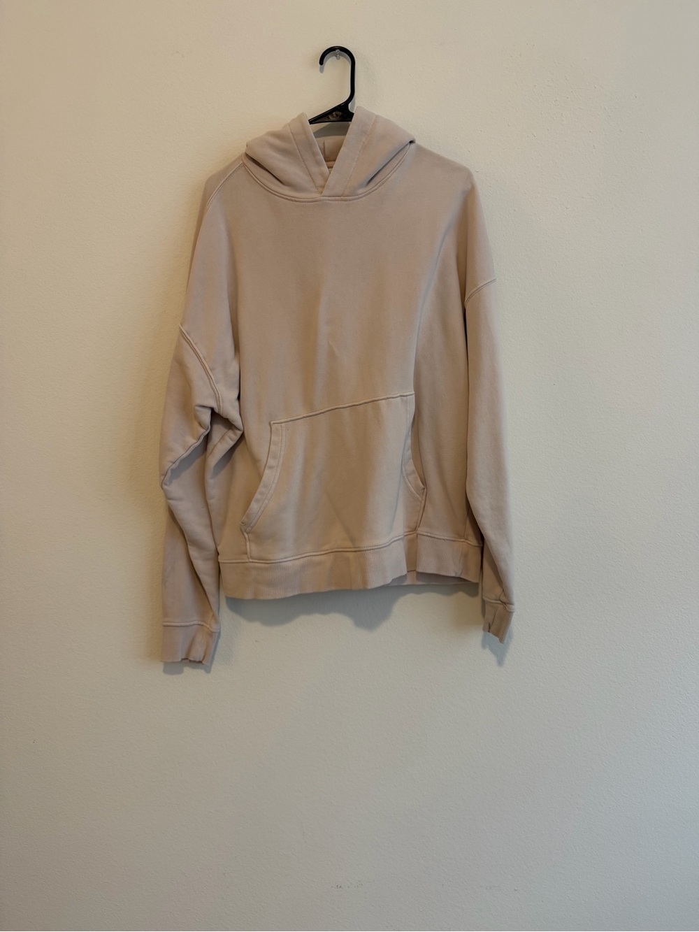 No Boundaries Men's Crewneck Hoodie in Light Beige